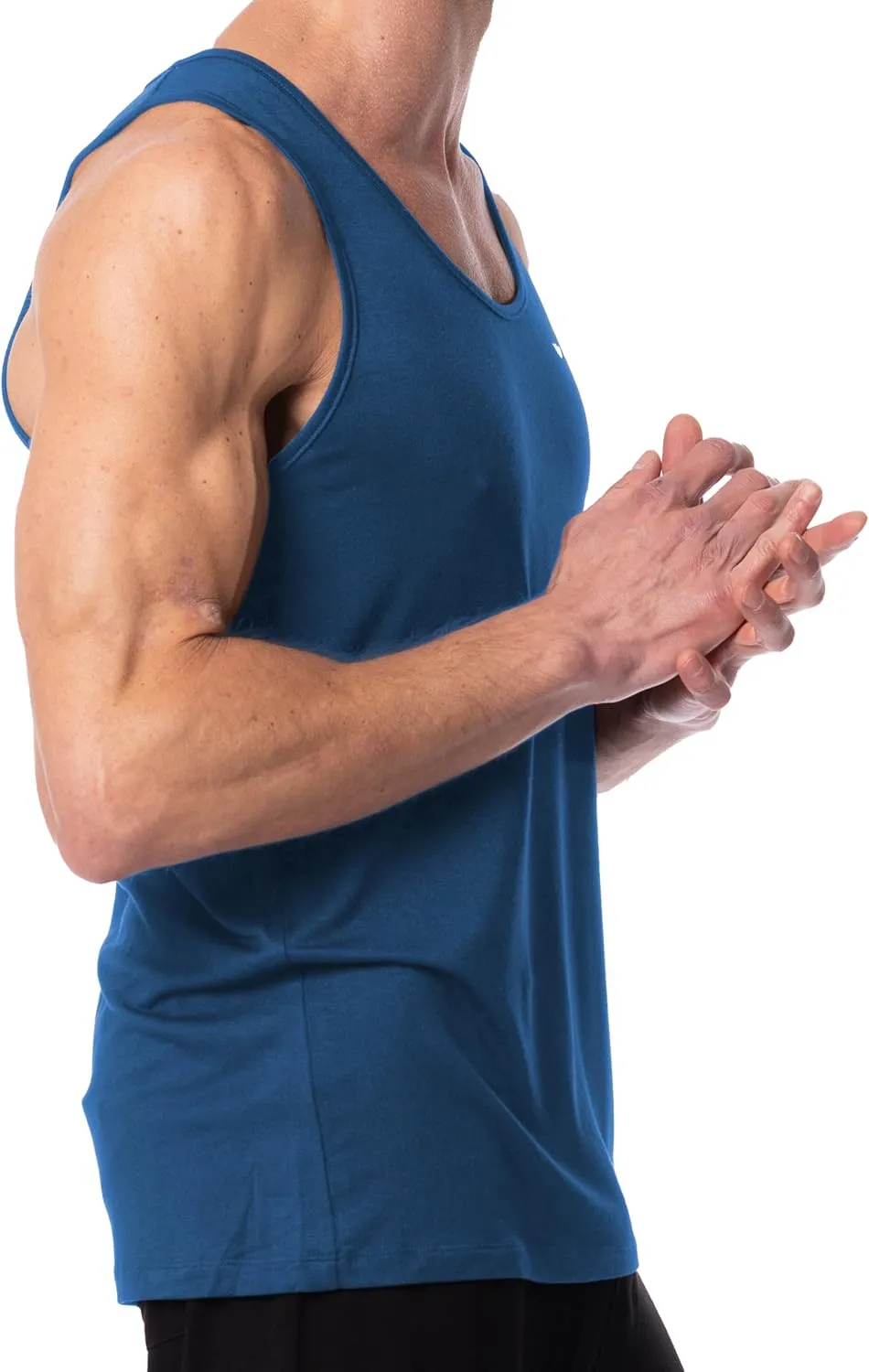 AMERICAN HEAVEN Men's 5 Pack Tank Tops | Ultra Soft Cotton Rayon Stretch Athletic Workout Tanks