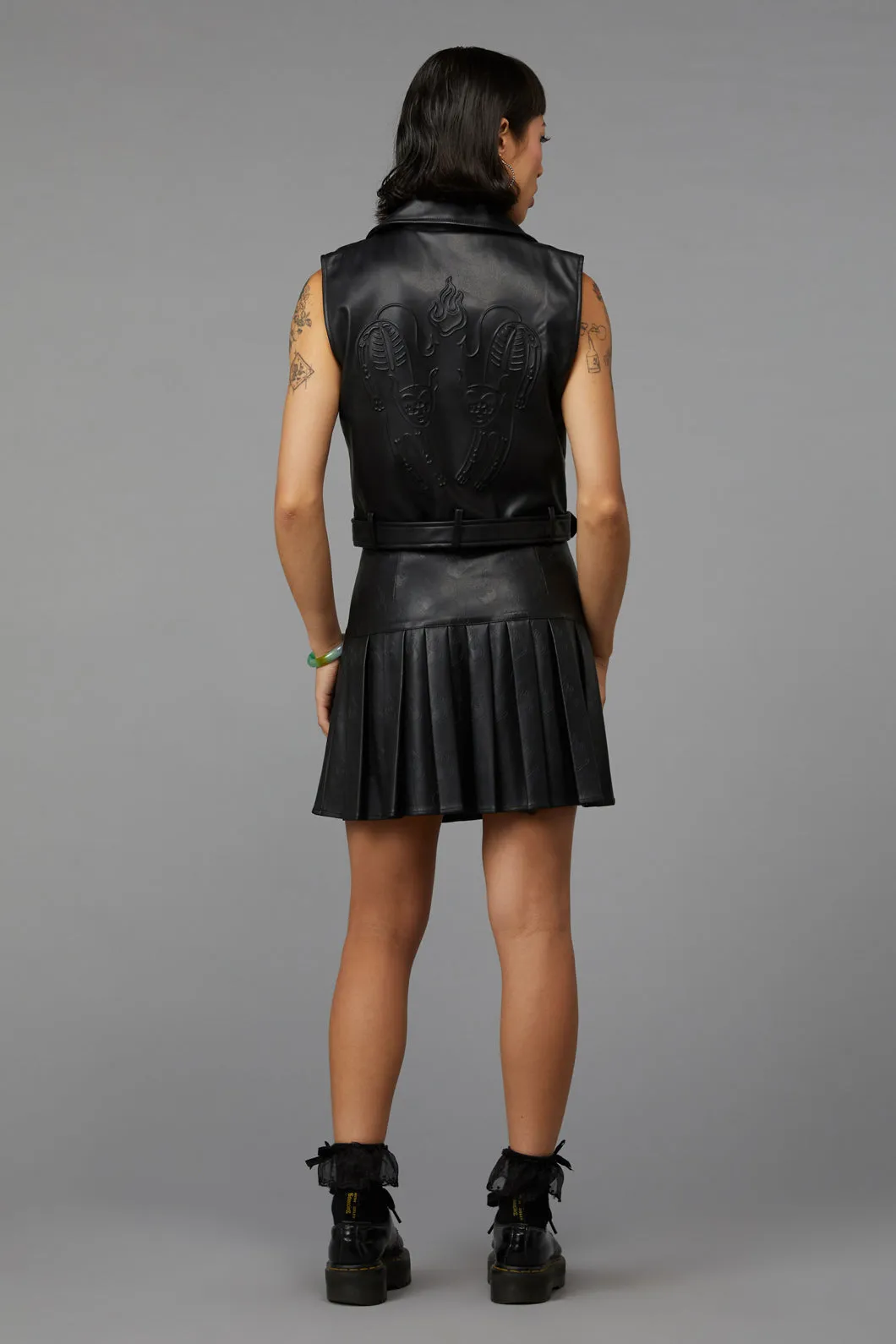 Back At It PU Biker Vest