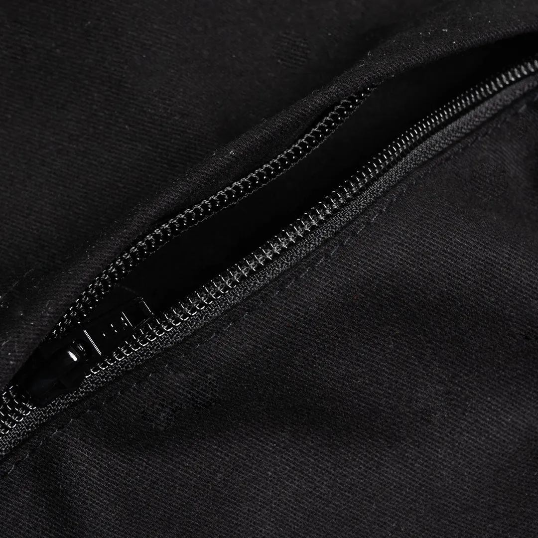 Black Cargo 2in1 Long Short Pants