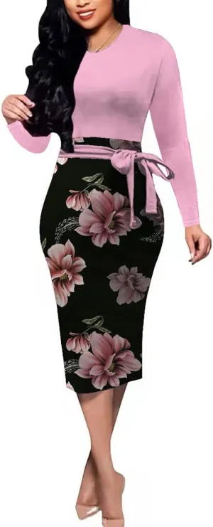 BOGURST Women's Formal Church Dresses Elegant Midi Dress Office Pencil Dress for Work Funeral Cocktail Dresses BOGURST Women's Formal Church Dresses Elegant Midi Dress Office Pencil Dress for Work Funeral Cocktail Dresses
