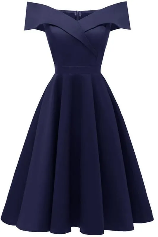 Evening Office Lady Work Elastic Off Shoulder Dresses