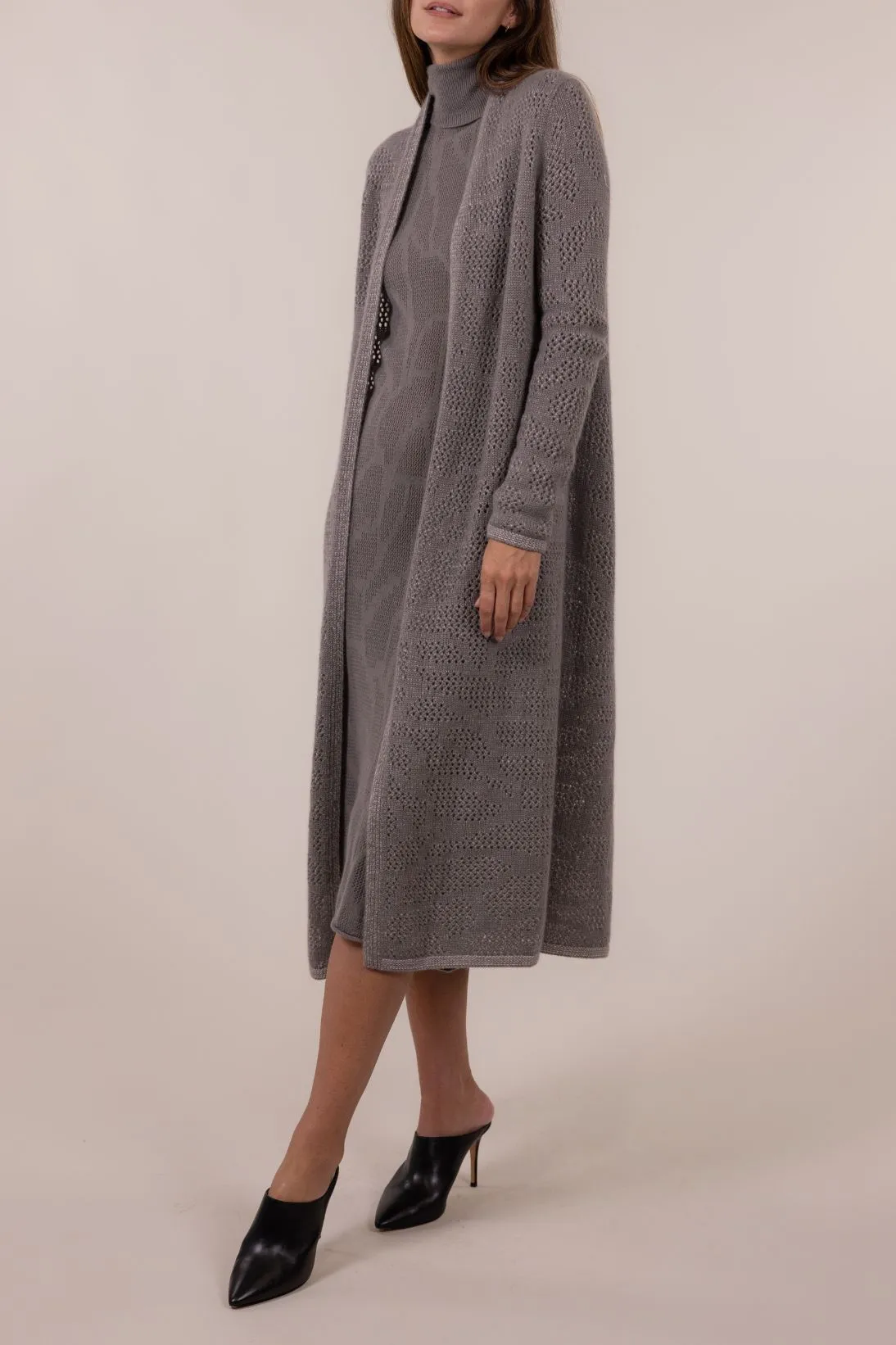 FANCY MESH CARDIGAN