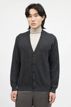 Grey Cashmere Knit Cardgian