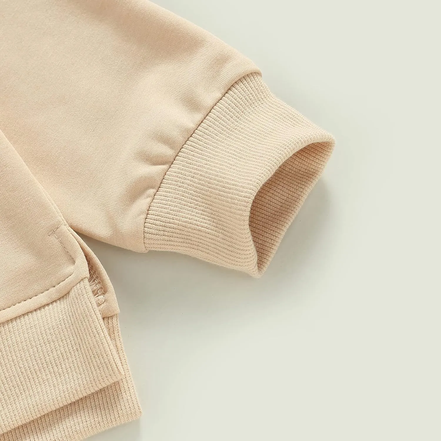 Gueuusu Toddler Kids Baby Boy Girl Crewneck Sweatshirt Cotton Long Sleeve Solid Color Pullover Top Casual Spring Fall Clothes