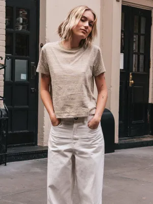 Halite Stripe Short Sleeve Shirt - Mocha