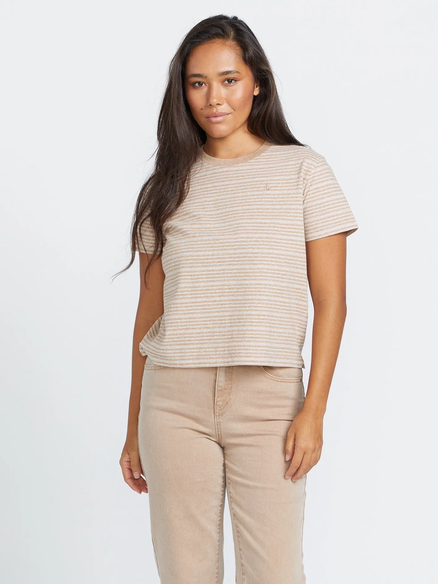 Halite Stripe Short Sleeve Shirt - Mocha