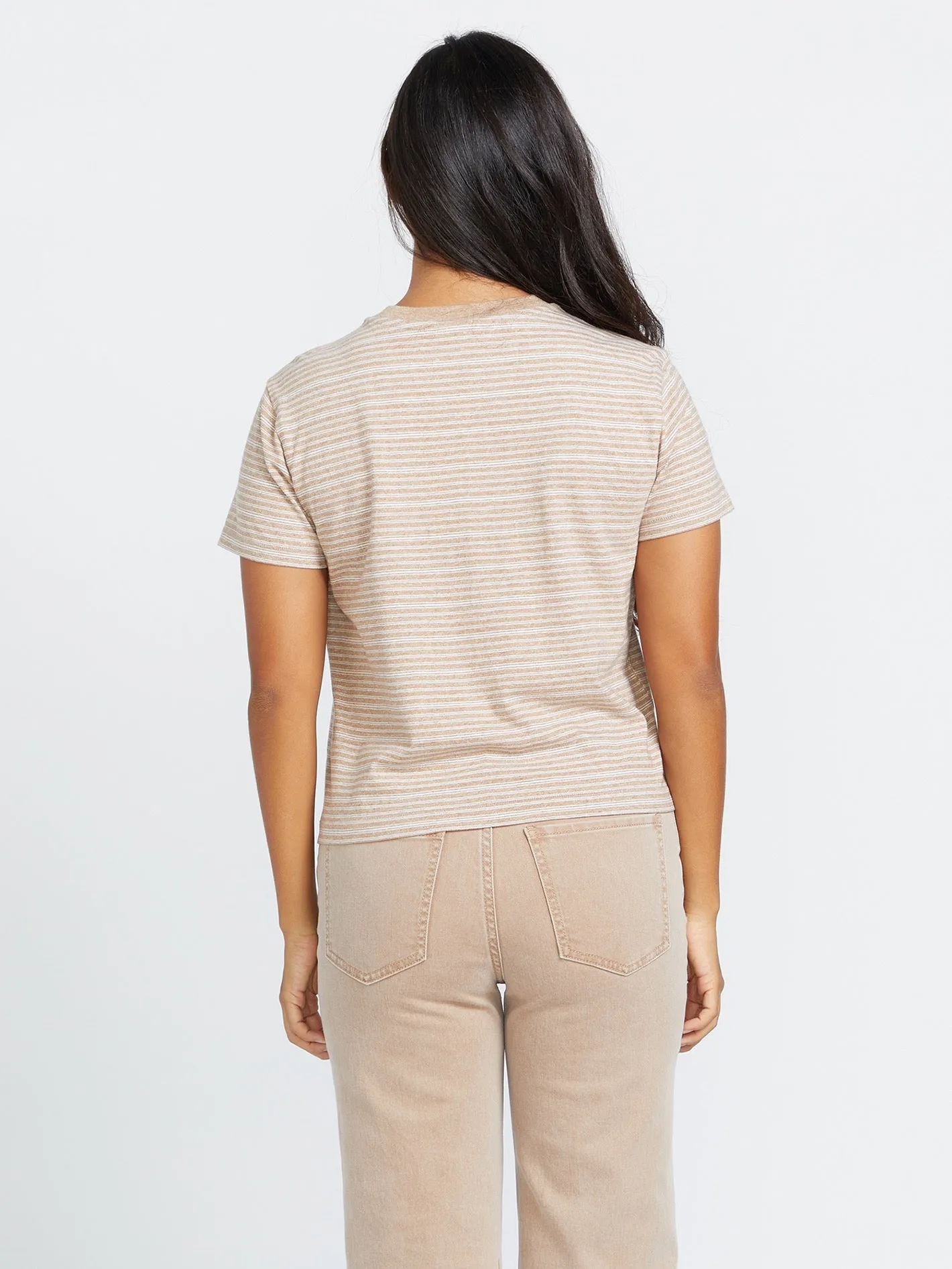 Halite Stripe Short Sleeve Shirt - Mocha