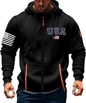 Hoodies for Men Quarter Zip Pullover Tactical Sweatshirt Vintage Long Sleeve Casual Fashion Hoodie With Pockets