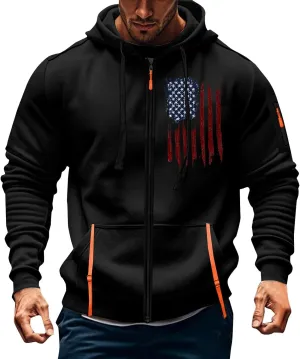 Hoodies for Men Quarter Zip Pullover Tactical Sweatshirt Vintage Long Sleeve Casual Fashion Hoodie With Pockets