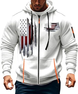 Hoodies for Men Quarter Zip Pullover Tactical Sweatshirt Vintage Long Sleeve Casual Fashion Hoodie With Pockets