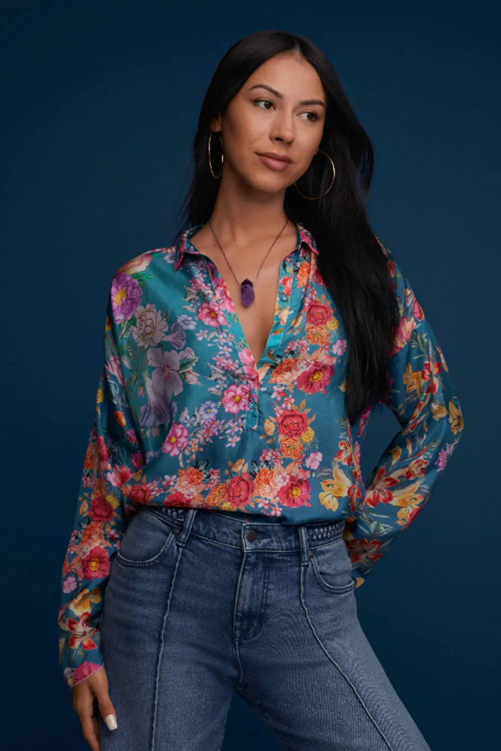 Johnny Was Neutra Mara Blouse C19423-E