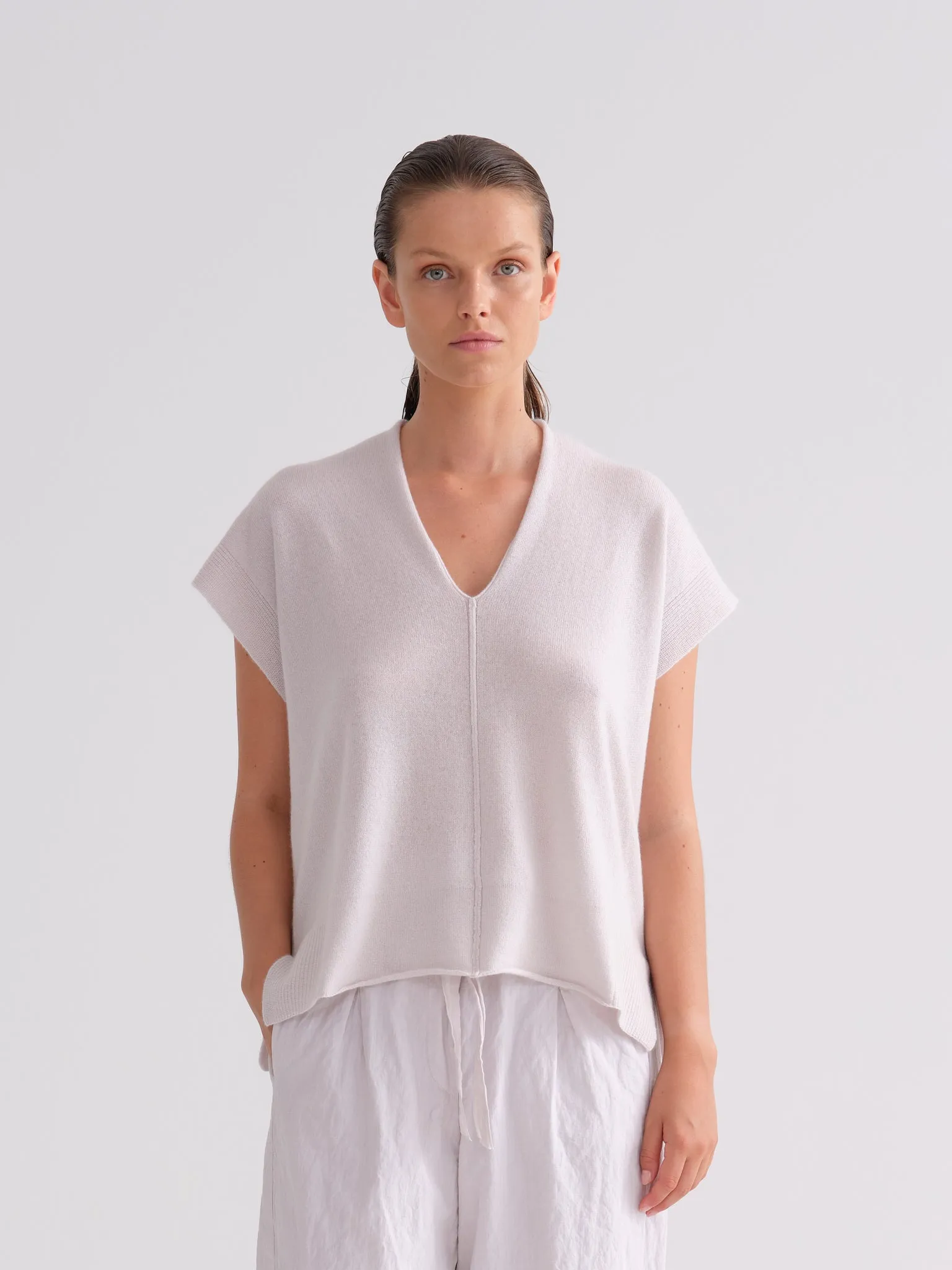 KristenseN Du Nord Cashmere Sleeveless in Soft Orchid
