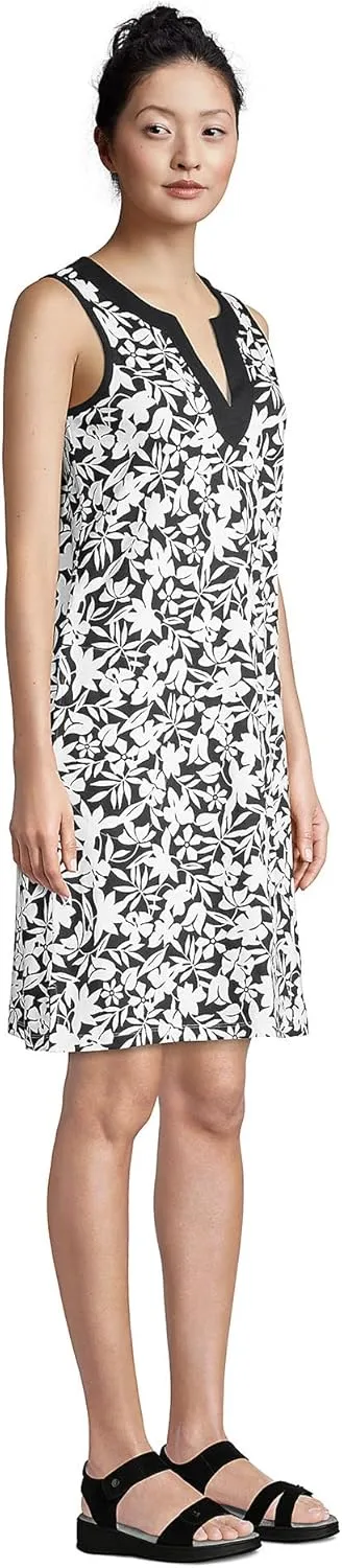 Lands' End Women's Cotton Jersey Sleeveless Swim Cover-up Dress