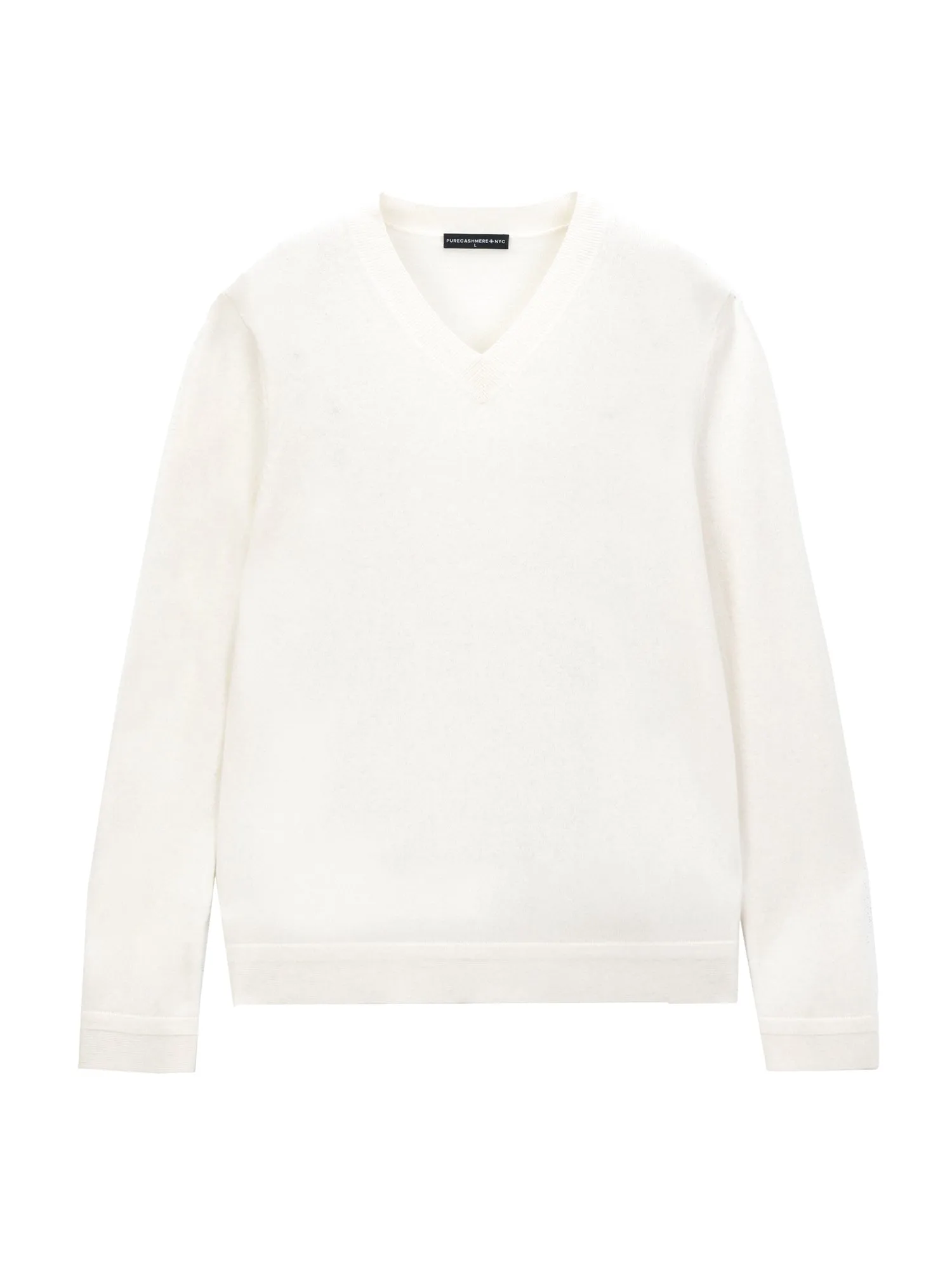 Men V Neck Sweater_Vintage White