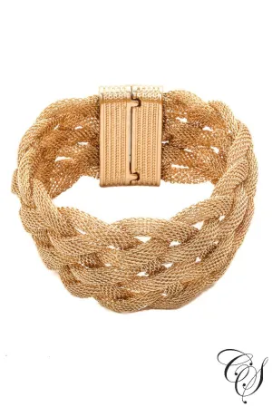 Metallic Braided Magnetic Bracelet