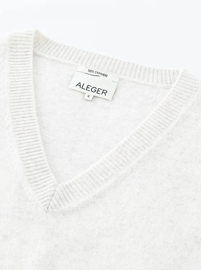 N.21 100% Cashmere Oversized High Low V Neck Terry
