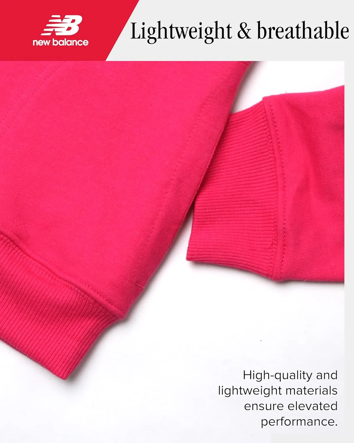 New Balance Girls' Quarter Zip Pullover Shirt - Performance Fleece 1/4 Zip Mock Neck Long Sleeve Sweatshirt for Girls (7-16)