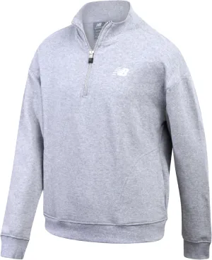 New Balance Girls' Quarter Zip Pullover Shirt - Performance Fleece 1/4 Zip Mock Neck Long Sleeve Sweatshirt for Girls (7-16)