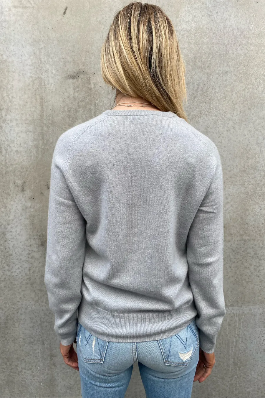 Sam Cashmere Crew Slate Blue