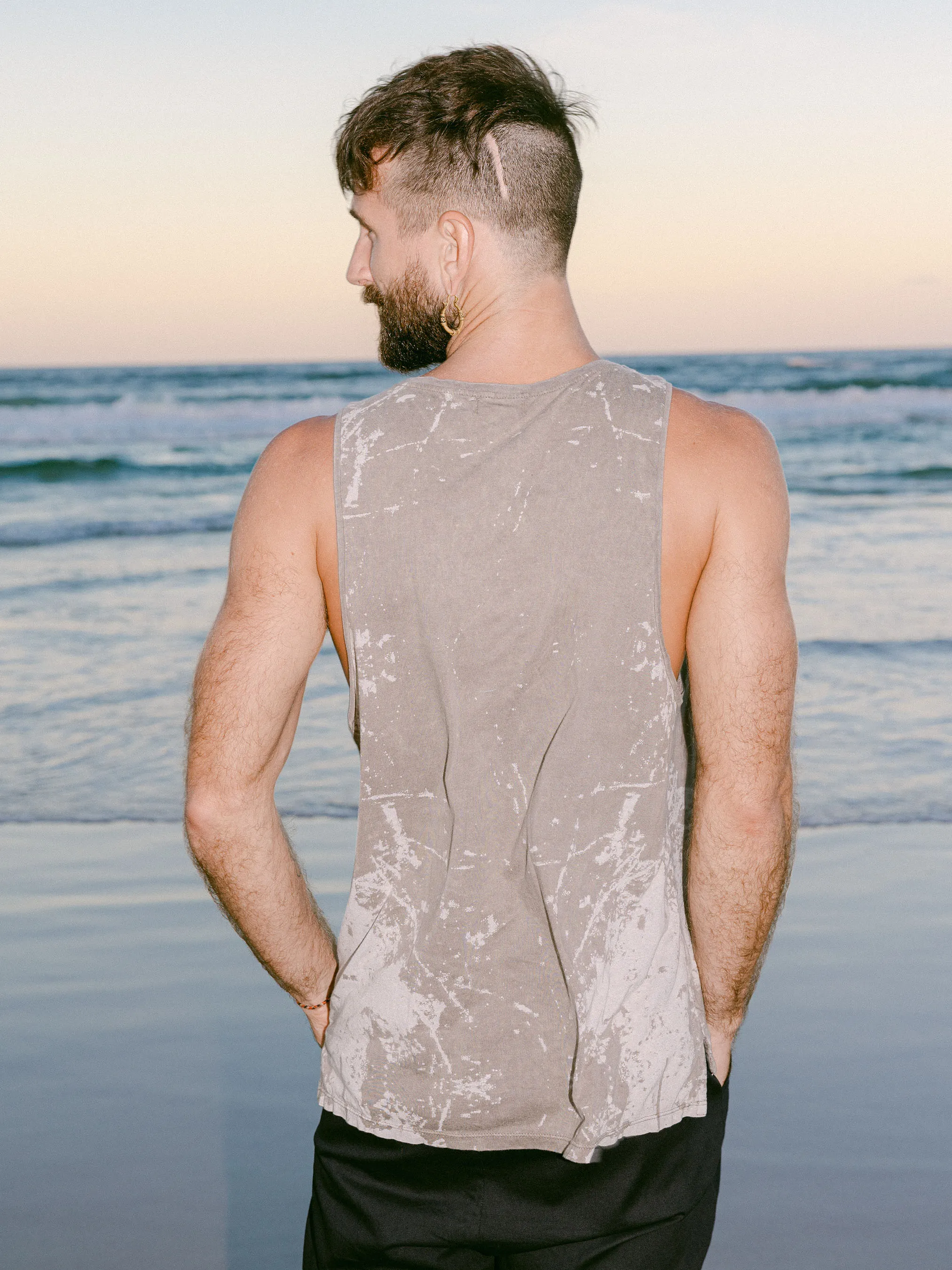Textural Tank - Grey