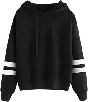 Women Fashion Loose Drawstring Hooded Sweatshirt Fall Long Sleeve Oversized Pullover Shirts Casual Athletic Tops