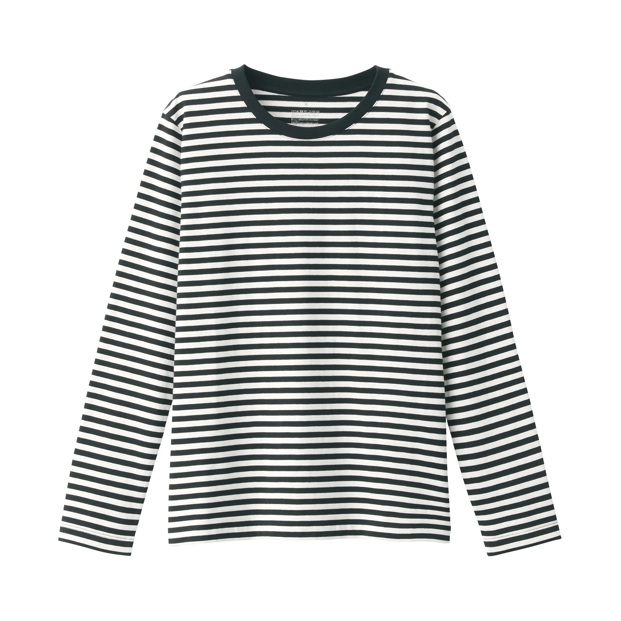 Women's Jersey Crew Neck Long Sleeve Striped T-Shirt