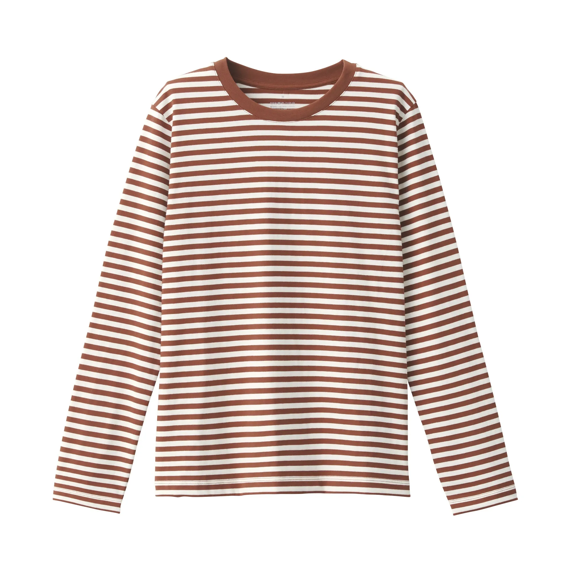 Women's Jersey Crew Neck Long Sleeve Striped T-Shirt