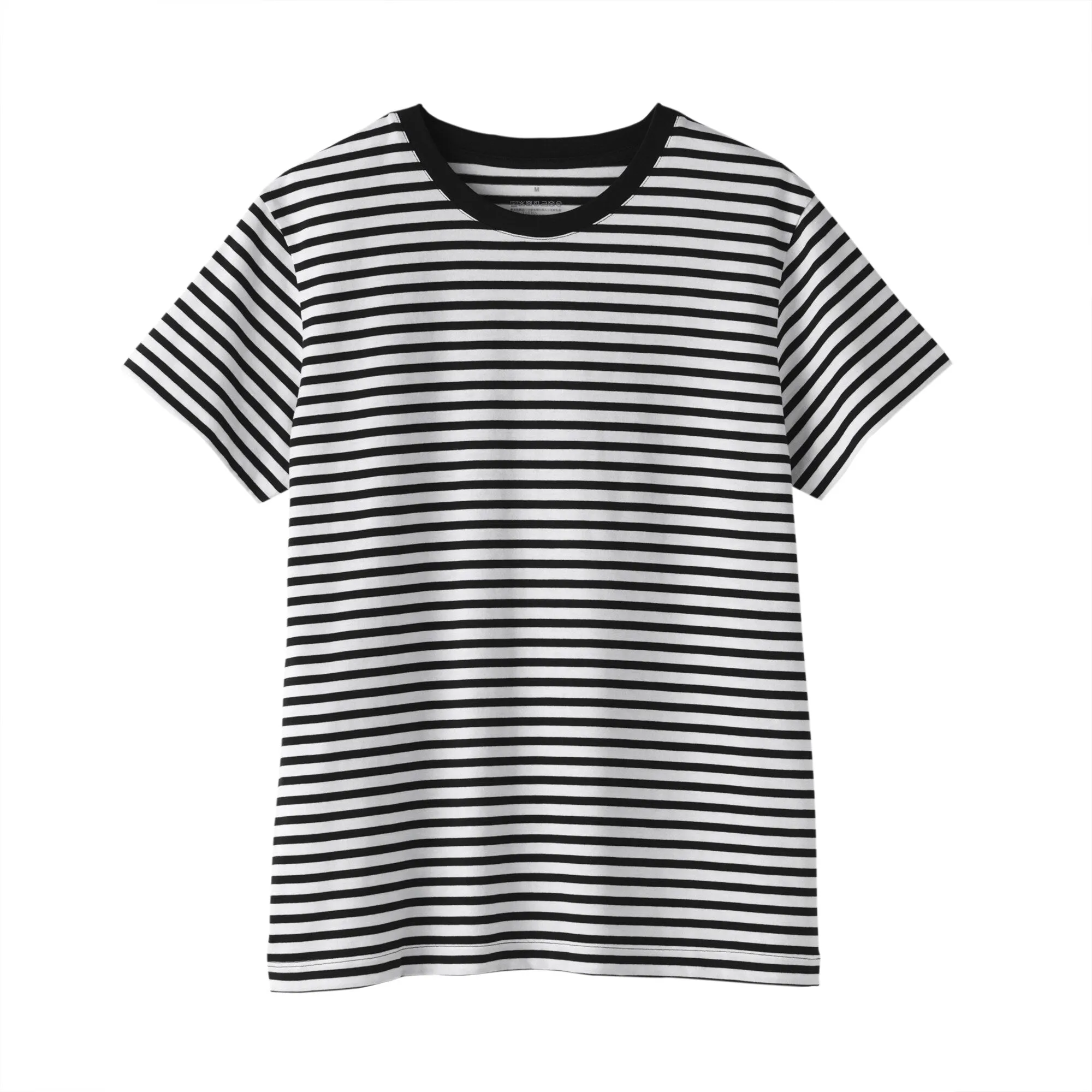 Women's Jersey Crew Neck Short Sleeve Striped T-Shirt