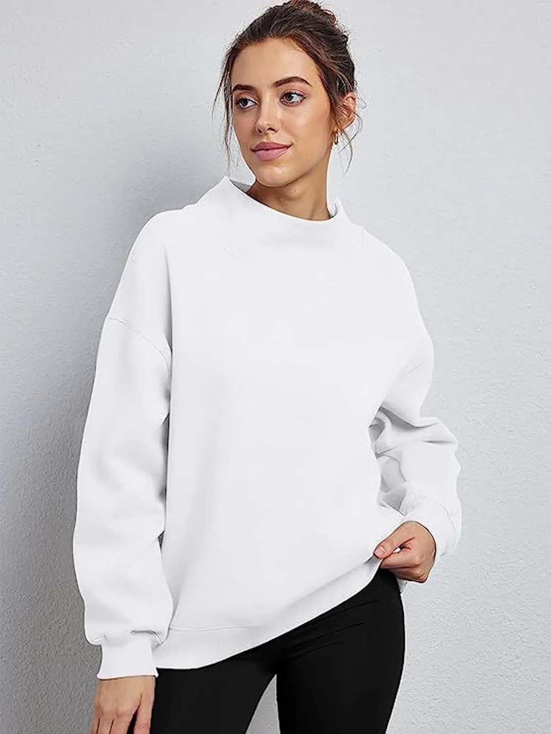 Womens Oversized Sweatshirts Turtleneck Long Sleeve Pullover Hoodies Tops Fall Outfits 2023 Clothes