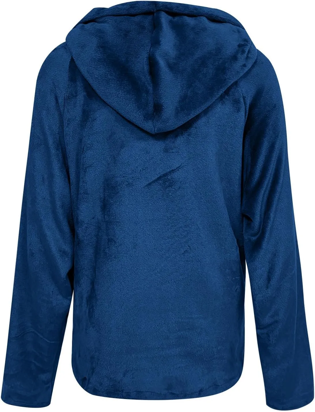 Womens Sherpa Fuzzy Pullover Hoodies Comfy Oversized Sweatshirts With Pockets Button Down Fuzzy Warm Sweaters Tops