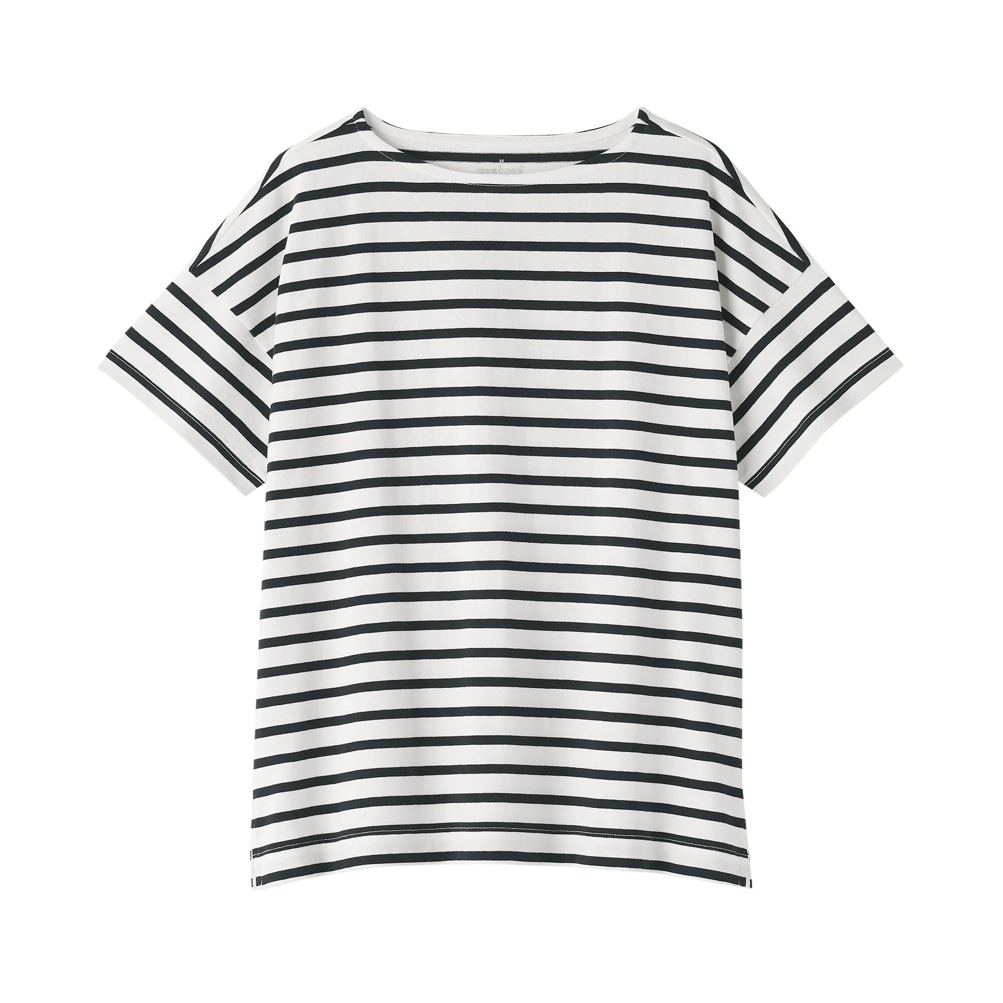 Women's Striped Boat Neck Short Sleeve T-Shirt
