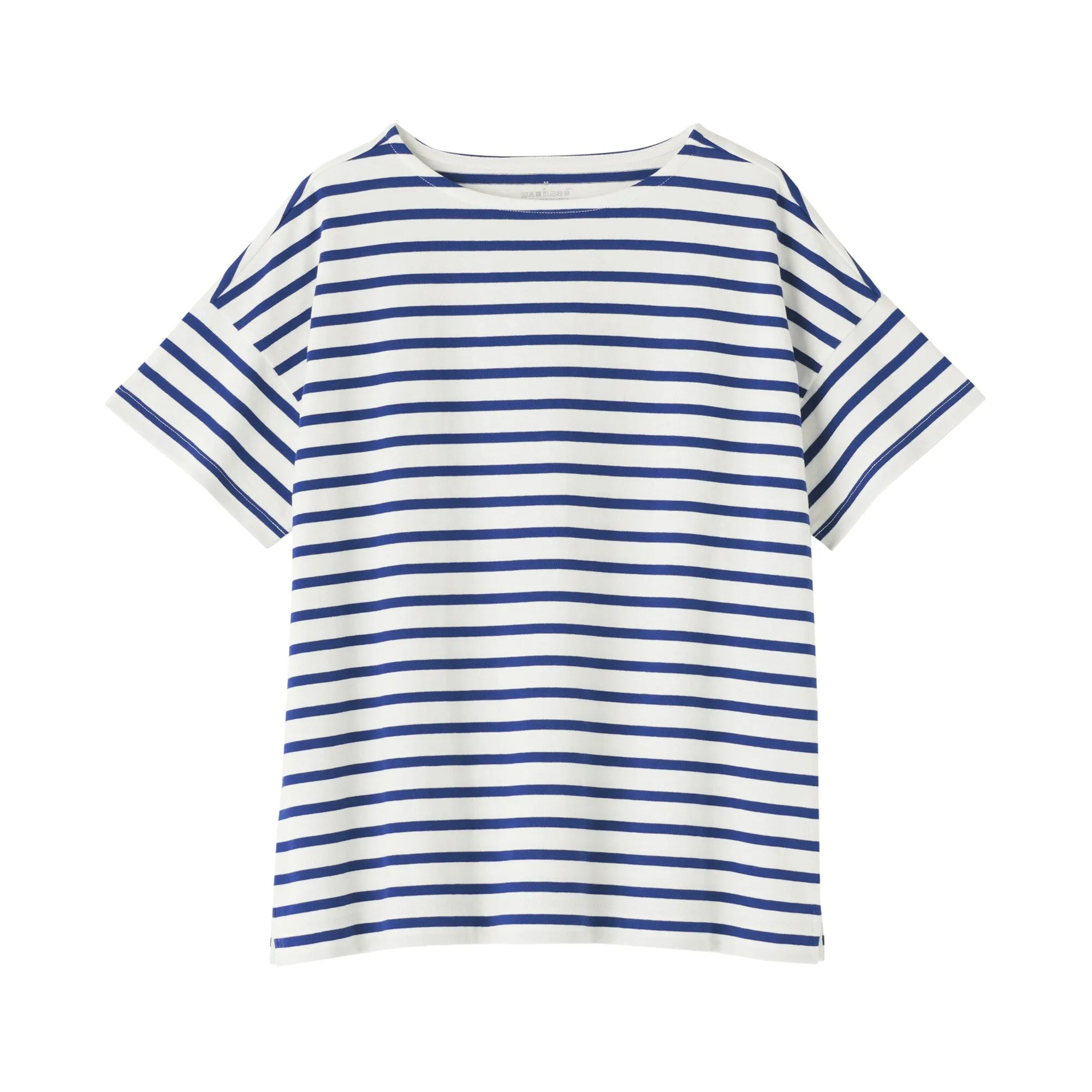 Women's Striped Boat Neck Short Sleeve T-Shirt