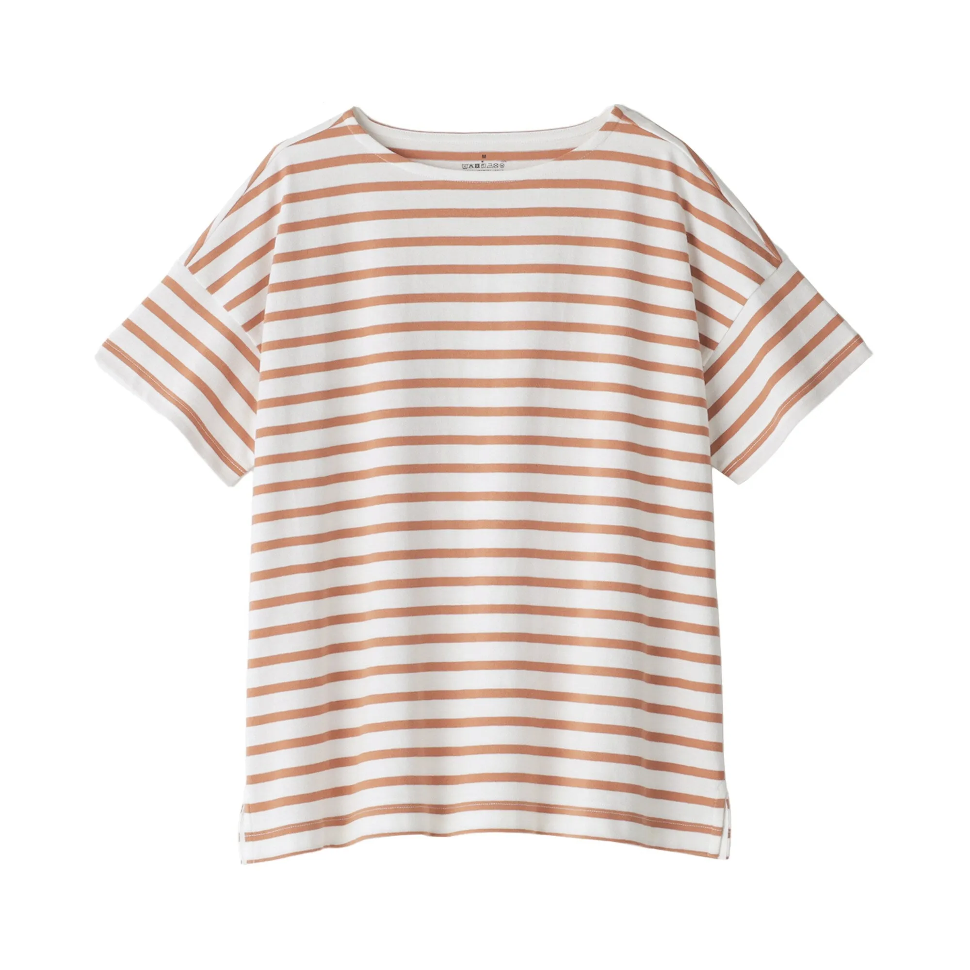 Women's Striped Boat Neck Short Sleeve T-Shirt