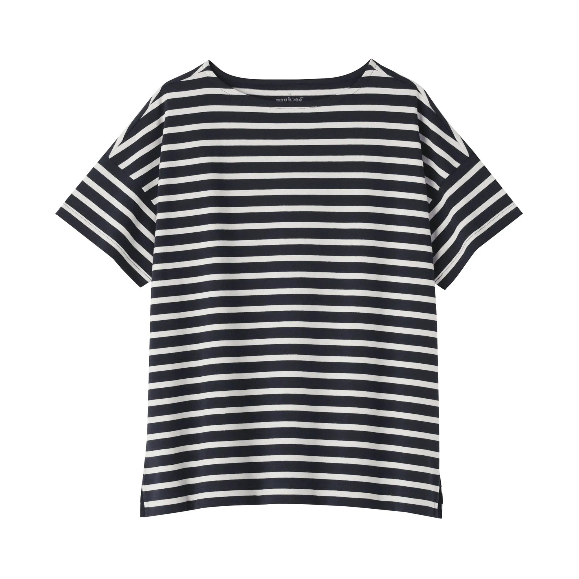 Women's Striped Boat Neck Short Sleeve T-Shirt