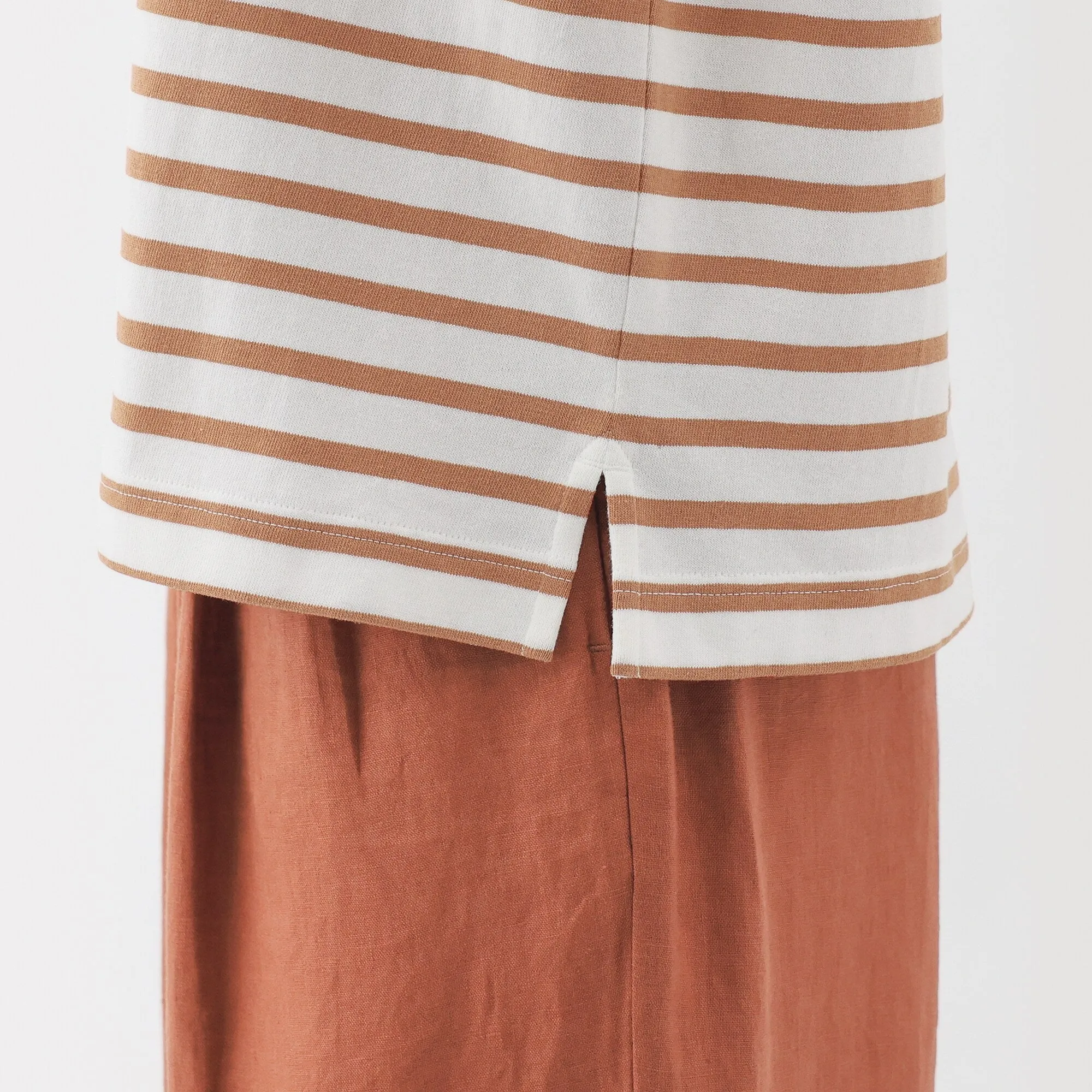Women's Striped Boat Neck Short Sleeve T-Shirt
